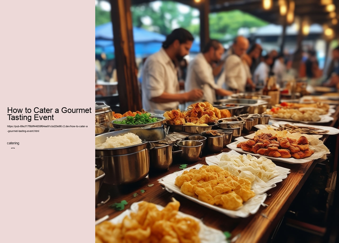 How to Cater a Gourmet Tasting Event